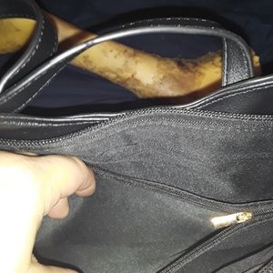 Black leather purse
